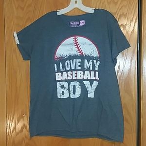 I love my baseball boy Sunfrog XXL women's t-shi